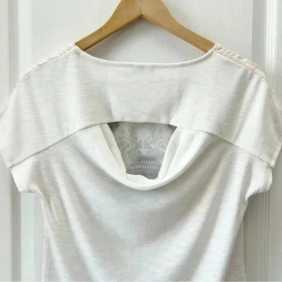 Ricki's Cut Out Back Drapey Knit Top T-Shirt Blouse Pink Grey Ivory Size XS - Picture 10 of 15